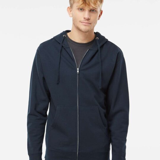 Midweight Full-Zip Hooded Sweatshirt