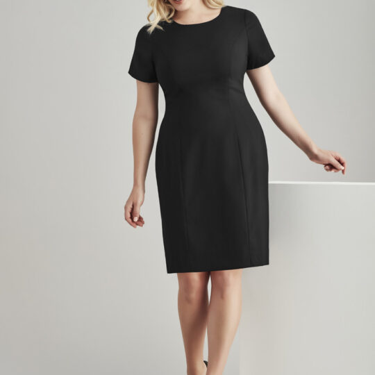 Womens Comfort Wool Stretch Short Sleeve Shift Dress